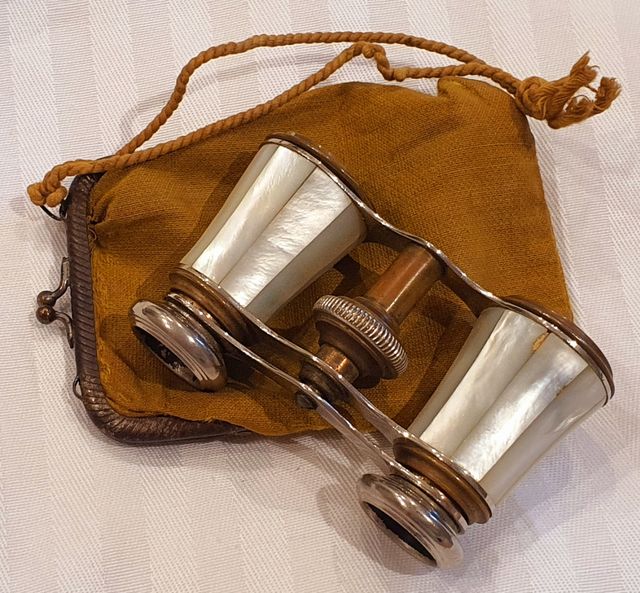 Prismáticos ópera nácar antiguos