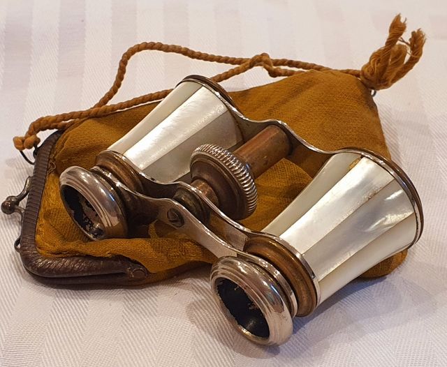 Prismáticos ópera nácar antiguos
