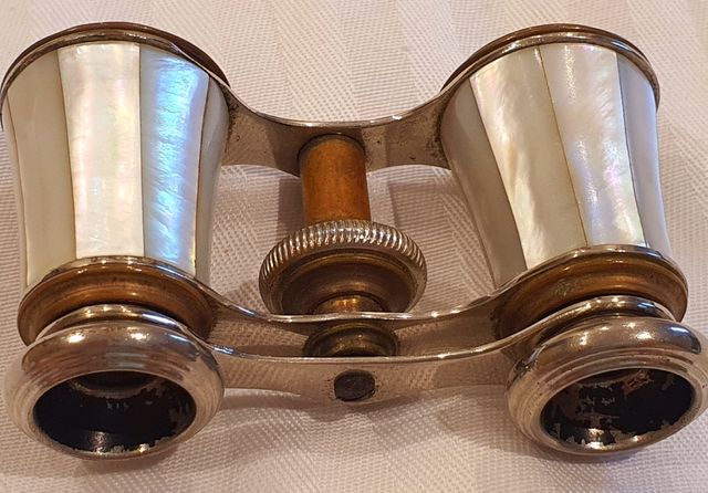 Prismáticos ópera nácar antiguos