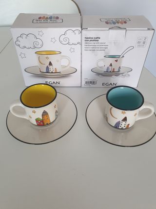 Juego 2 tazas café espresso