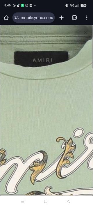 Camiseta Amiri beige XL - 46-56
