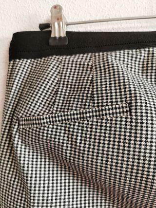 Pantalón Zara -  XL - blanco y negro
