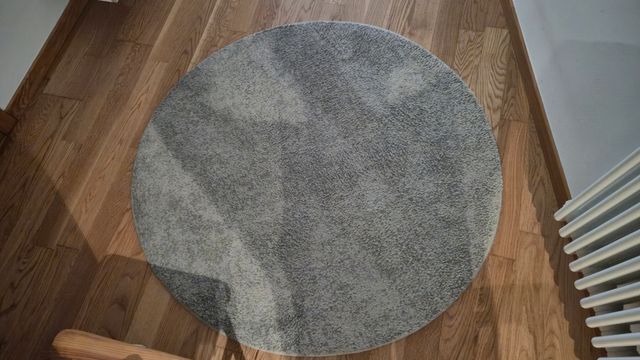 Alfombra redonda gris