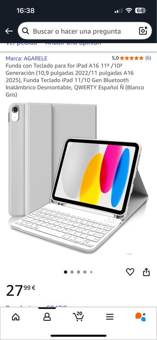 Funda teclado iPad AGARELE 11/10