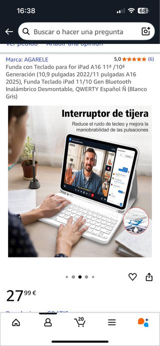 Funda teclado iPad AGARELE 11/10