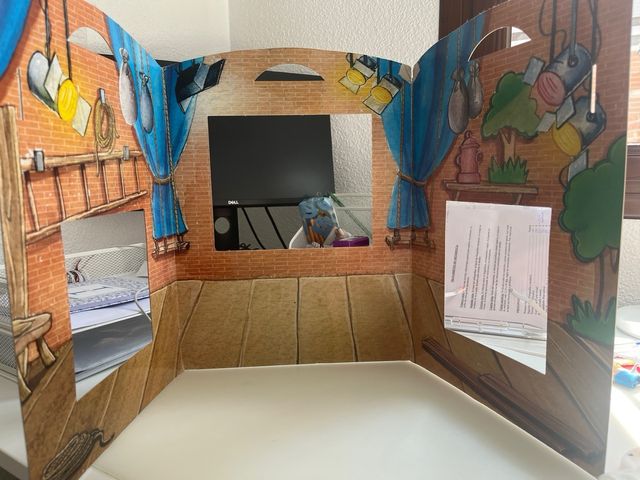 10 Fantoches de Dedo para Crianças em Palco Dobrável