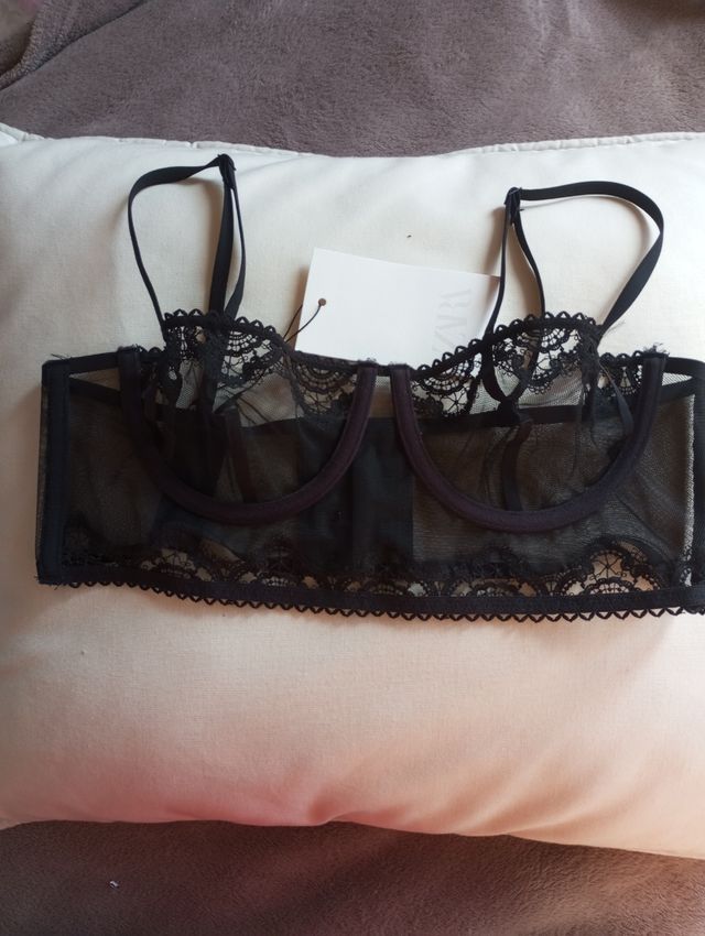 Sujetador negro encaje