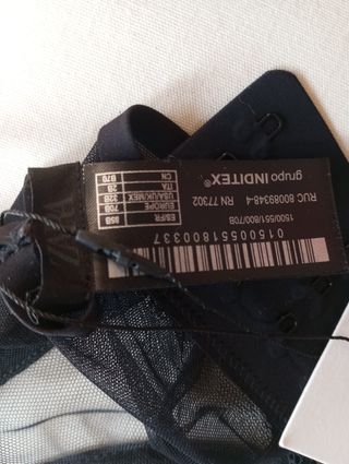 Sujetador negro encaje