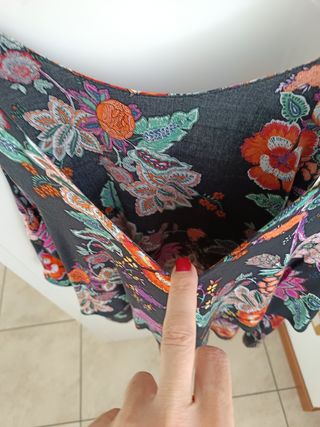 Completo canotta e pantalone floreale nero