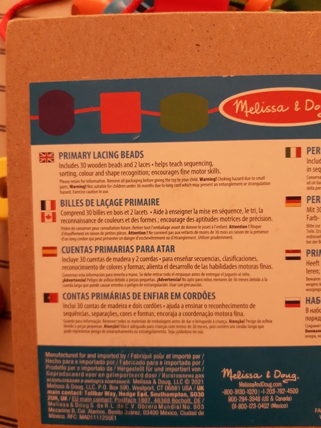 Juego de cuentas de madera