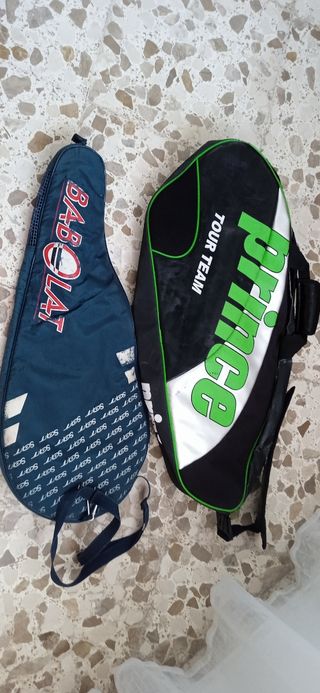 2 Raqueteros Babolat y Prince