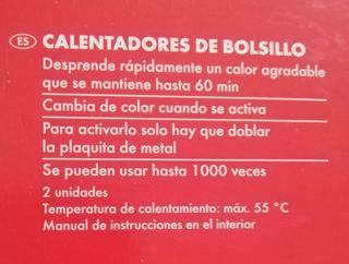 Calentadores Manos Bolsillo - 2uds