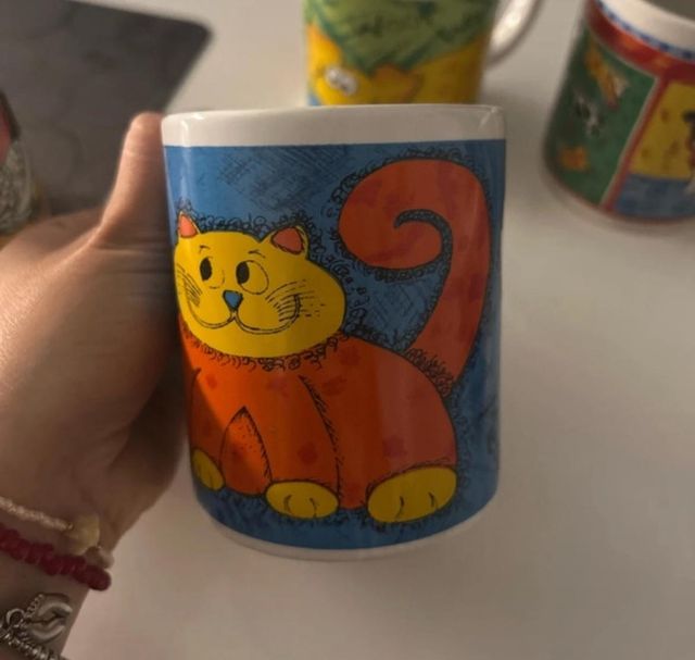 6 tazas de cerámica estampadas