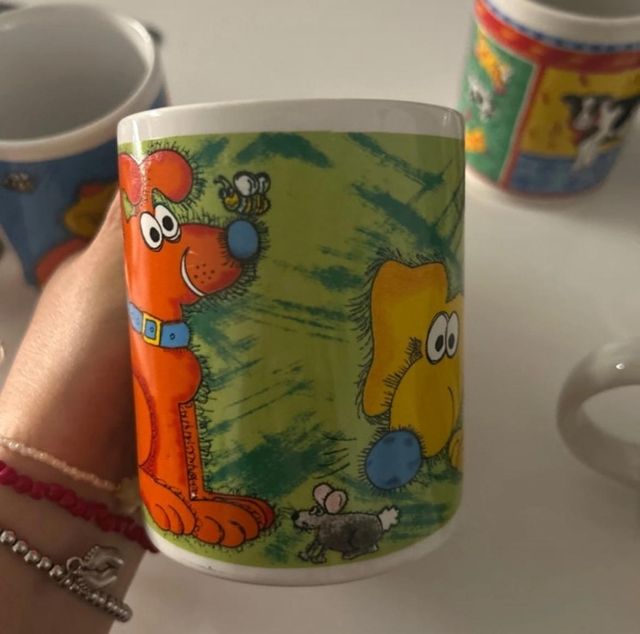 6 tazas de cerámica estampadas
