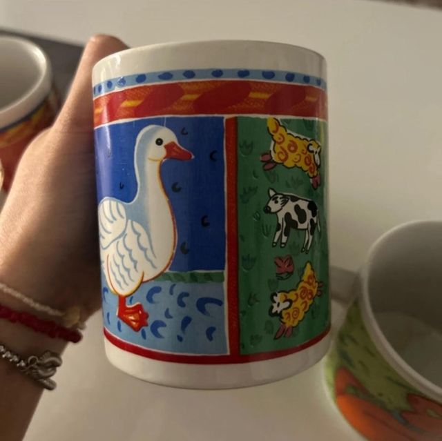 6 tazas de cerámica estampadas
