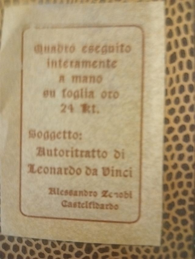 Quadro Leonardo da Vinci in rilievo