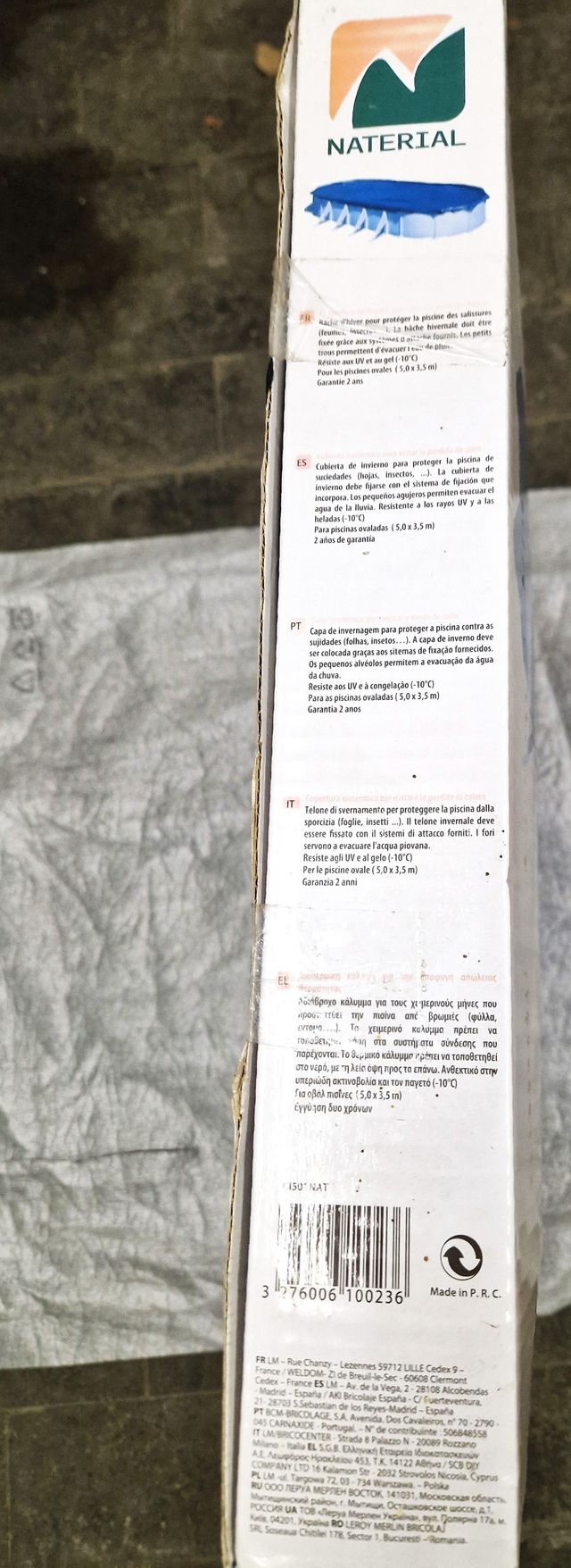 COPERTURAL INVERNALE PER PISCINA GRE