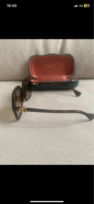 Gafas Gucci - Marrón Dorado
