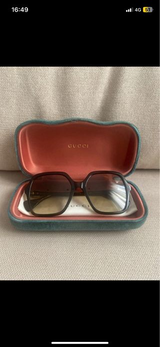 Gafas Gucci - Marrón Dorado
