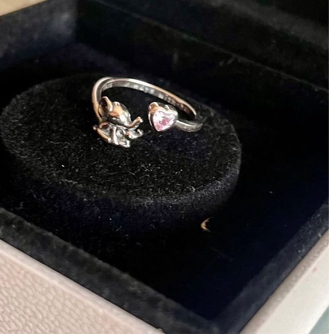 Anillo plata elefante rosa