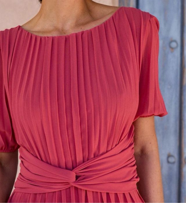Vestido plisado rojo Polin etmoi