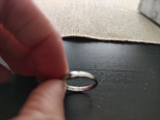 Anillo solitario plata, talla 6.