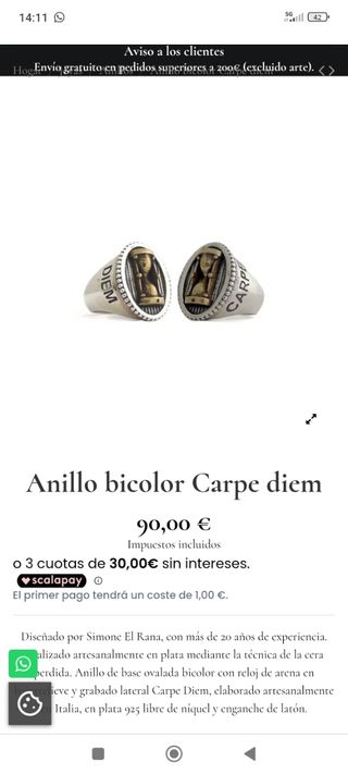 Anillo bicolor de El Rana 