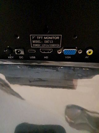 Monitor TFT 7" negro