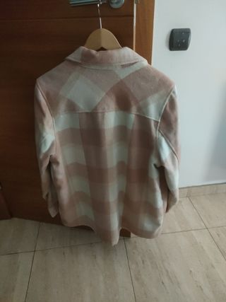 Chaqueta cuadros rosa-blanco, M