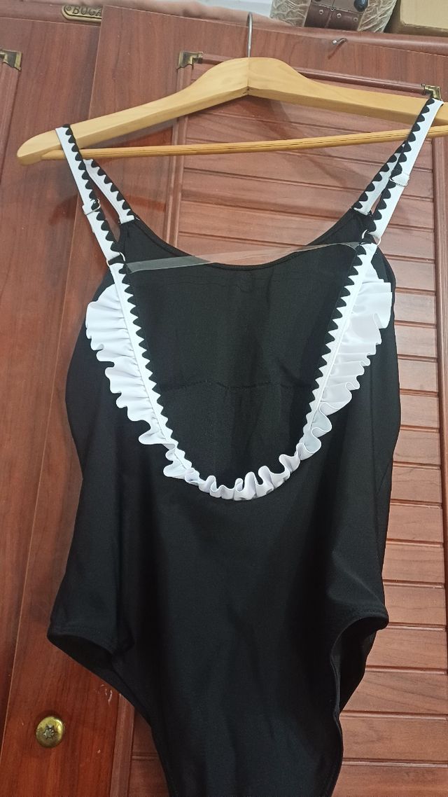 Bañador negro blanco mujer