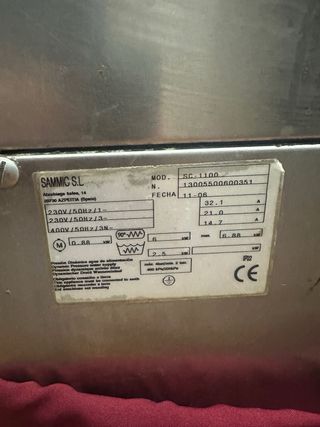 Lavavajillas cocina bar  industrial sammic 1100