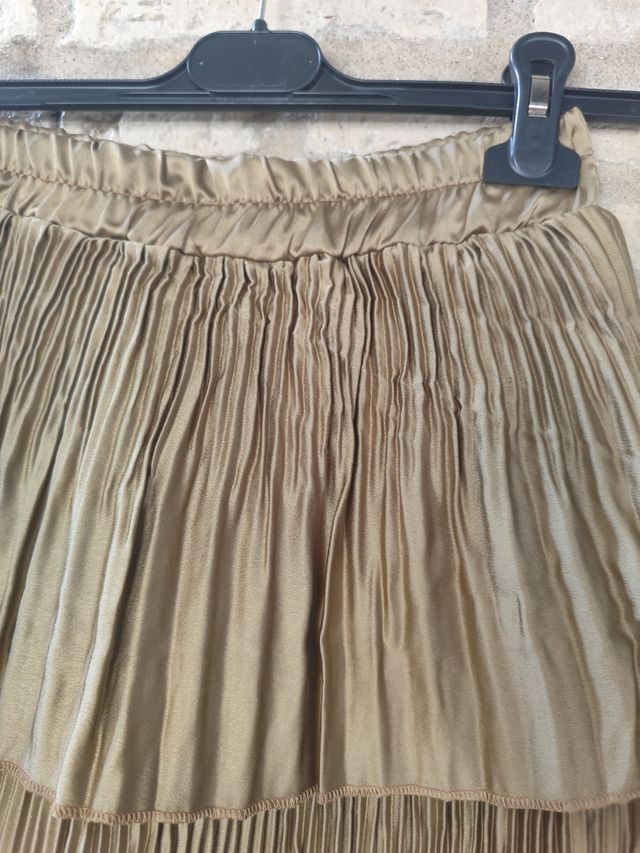 Falda plisada dorada - Talla única