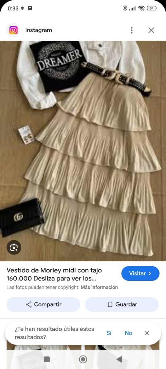 Falda plisada dorada - Talla única