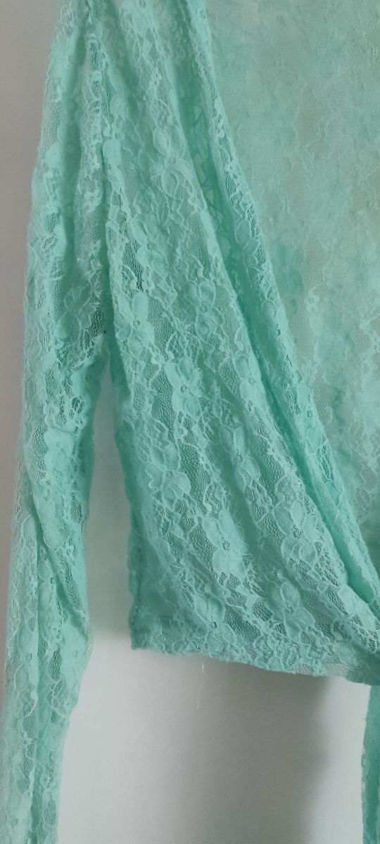 Coprispalle pizzo turchese