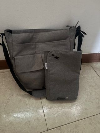 Bolso cambiador bebé gris
