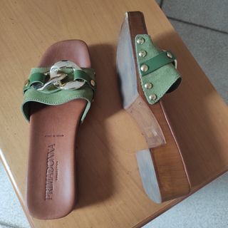 Primadonna - Ciabatte in legno, verdi