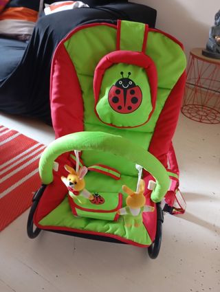 Hamaca bebé - roja y verde