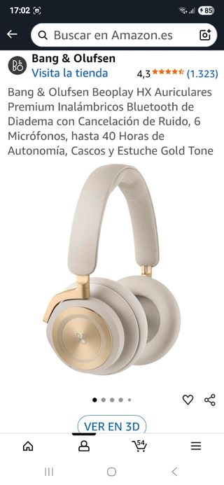 Auriculares Bang & Olufsen Beoplay HX dorados