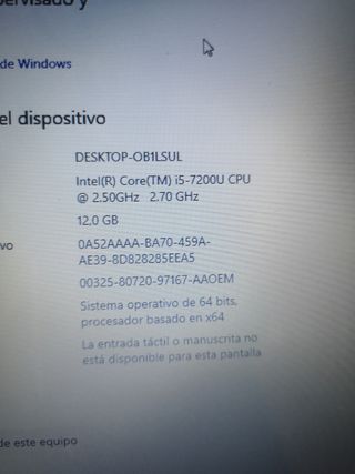 Portátil HP Core i5 7ª Gen.