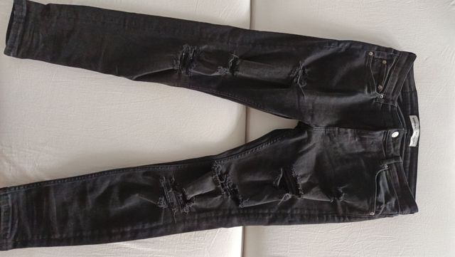 Vaqueros rotos negros - Talla S