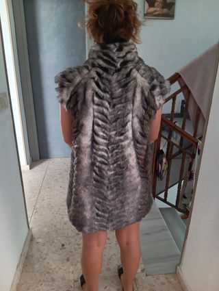 Chaqueta marrón-gris mujer