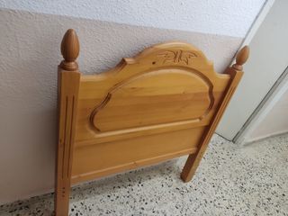 Cabecero cama madera maciza cama de 90