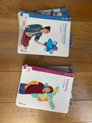 Libros Santillana 4º ESO de Matemáticas e Historia