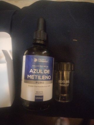 Objetivo de microscopio x60 + Azul de Metileno 10