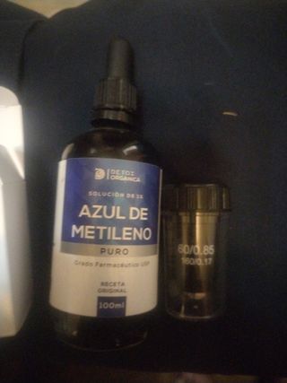 Objetivo de microscopio x60 + Azul de Metileno 10