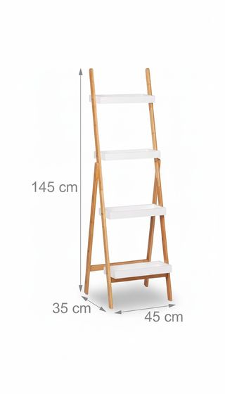 Estantería Escalera 4 baldas Bambú 45*35*145cm