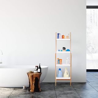 Estantería Escalera 4 baldas Bambú 45*35*145cm