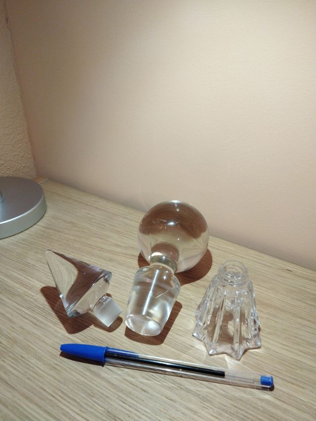 Tappi in vetro vintage. 3 pezzi