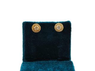 pendientes oro 18k con piedra con circonita