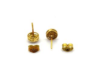 pendientes oro 18k con piedra con circonita